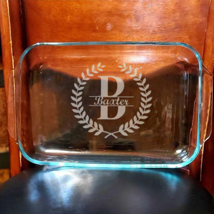 Personalized Engraved Baking Dish, Custom Wedding Gift, Christmas Gift