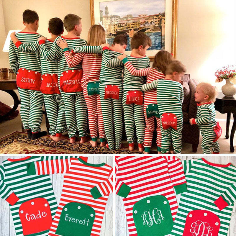 Embroidery Christmas Baby/Toddler Onesie Elf Pyjamas