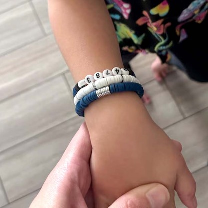 Thin Blue Line Police Bracelet Personalize with Name or Badge Number