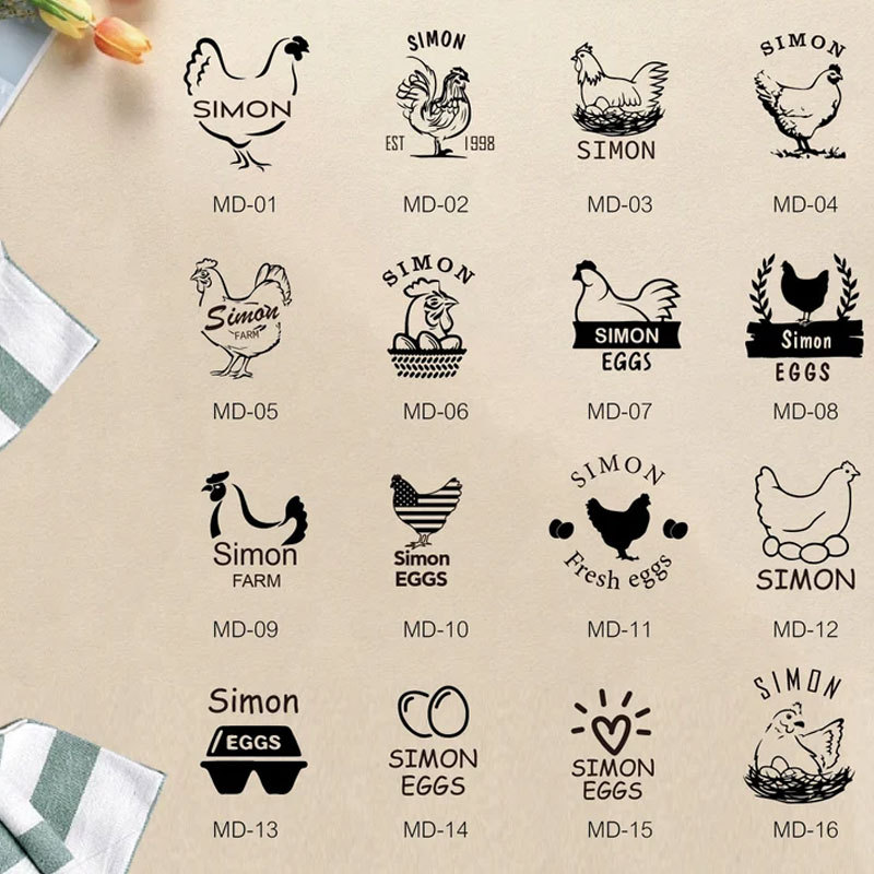 Custom Egg Carton Stamp Engraved Farm Egg Stamp