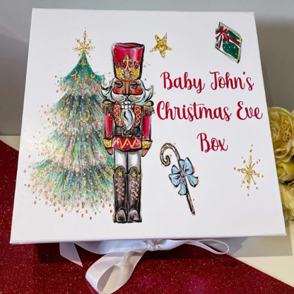 Personalised Nutcracker Box with Ribbon Tie Christmas Eve Gift