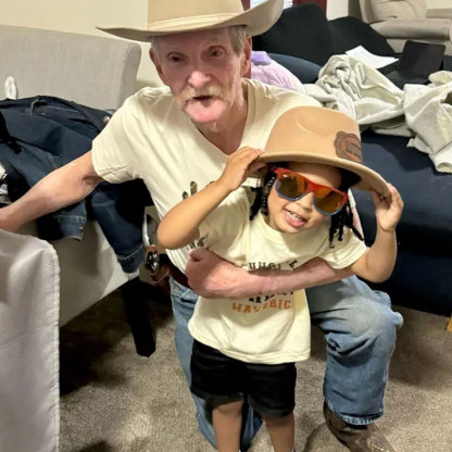 Leather Patch Cowboy Hat for kids with Laser Engraved Name