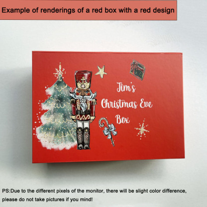Personalised Nutcracker Box with Ribbon Tie Christmas Eve Gift