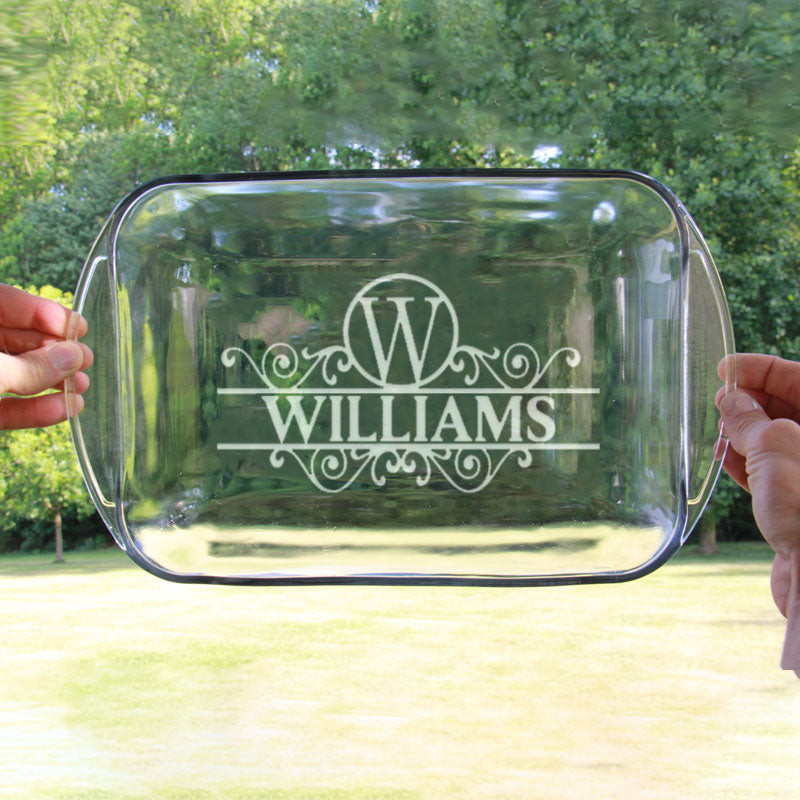Personalized Engraved Baking Dish, Custom Wedding Gift, Christmas Gift
