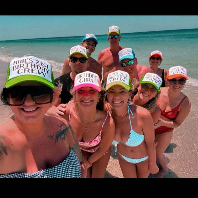 NEON PARTY HATS Beach Vacation/ Summer Party Hats