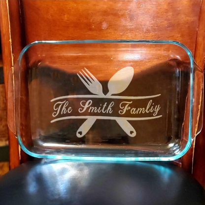 Personalized Glass Casserole Dish Kitchen Custom Baking Dish