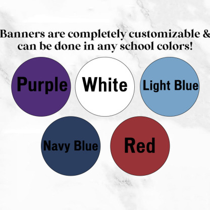 Class of 2024 Custom Graduation Party Backdrop Grad School Colors Banner