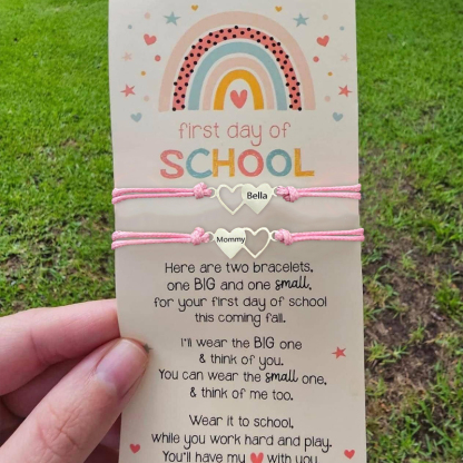 Back to School Mommy and kids Matching Bracelets