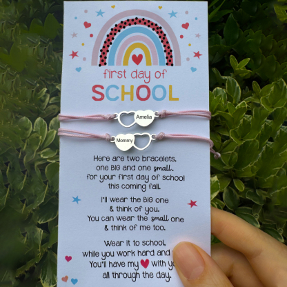 Back to School Mommy and kids Matching Bracelets