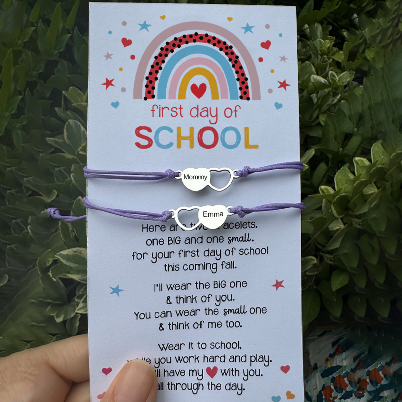 Back to School Mommy and kids Matching Bracelets