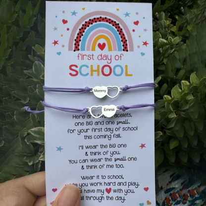 Back to School Mommy and kids Matching Bracelets