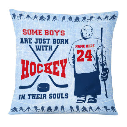 Personalized Hockey Pillow Gift Sport Lover