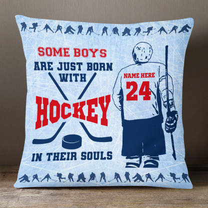 Personalized Hockey Pillow Gift Sport Lover