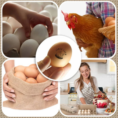 Custom Egg Carton Stamp Engraved Farm Egg Stamp