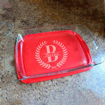 Personalized Engraved Baking Dish, Custom Wedding Gift, Christmas Gift