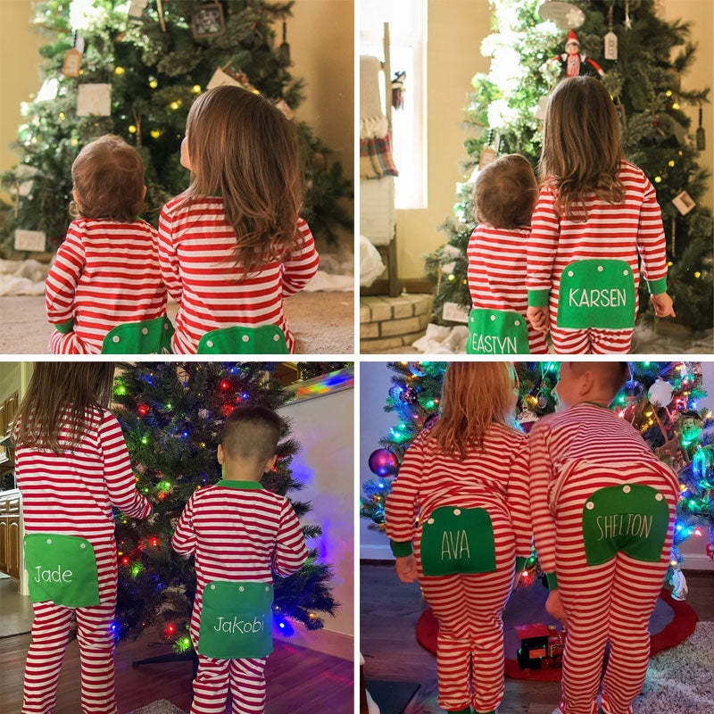 Embroidery Christmas Baby/Toddler Onesie Elf Pyjamas