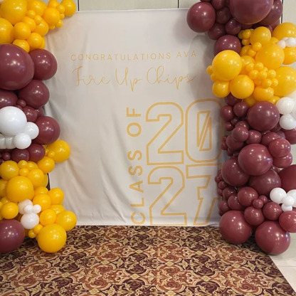 Class of 2024 Custom Graduation Party Backdrop Grad School Colors Banner