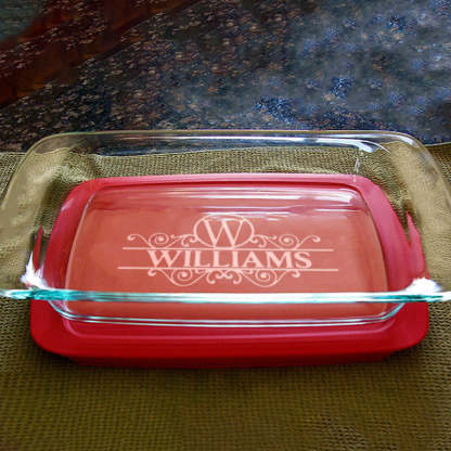 Personalized Engraved Baking Dish, Custom Wedding Gift, Christmas Gift