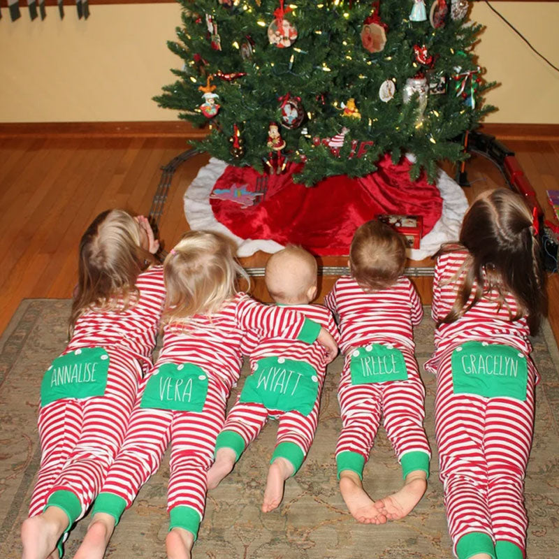 Embroidery Christmas Baby/Toddler Onesie Elf Pyjamas