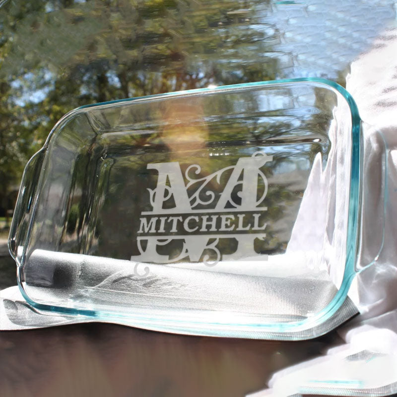 Personalized Engraved Baking Dish, Custom Wedding Gift, Christmas Gift