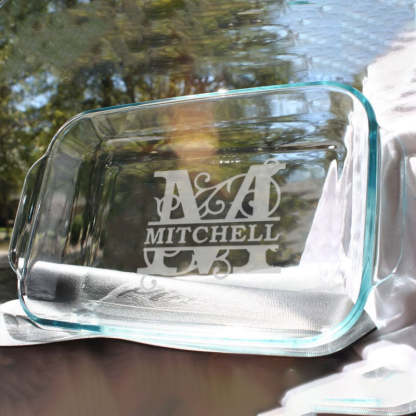 Personalized Engraved Baking Dish, Custom Wedding Gift, Christmas Gift