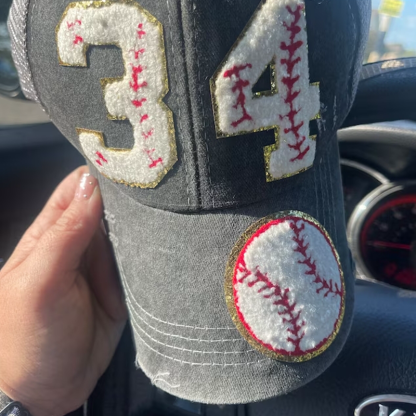Personalized Ponytail Baseball Cap Sport Mom's with Players Number