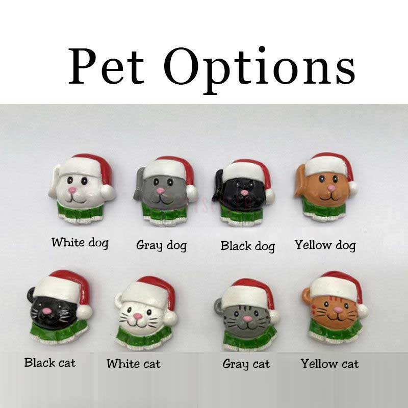 Family of 3 4 5 Ornament with Pet Dog Personalized People Pajama Family, 2023 PJ Family Reading Story Kid Child