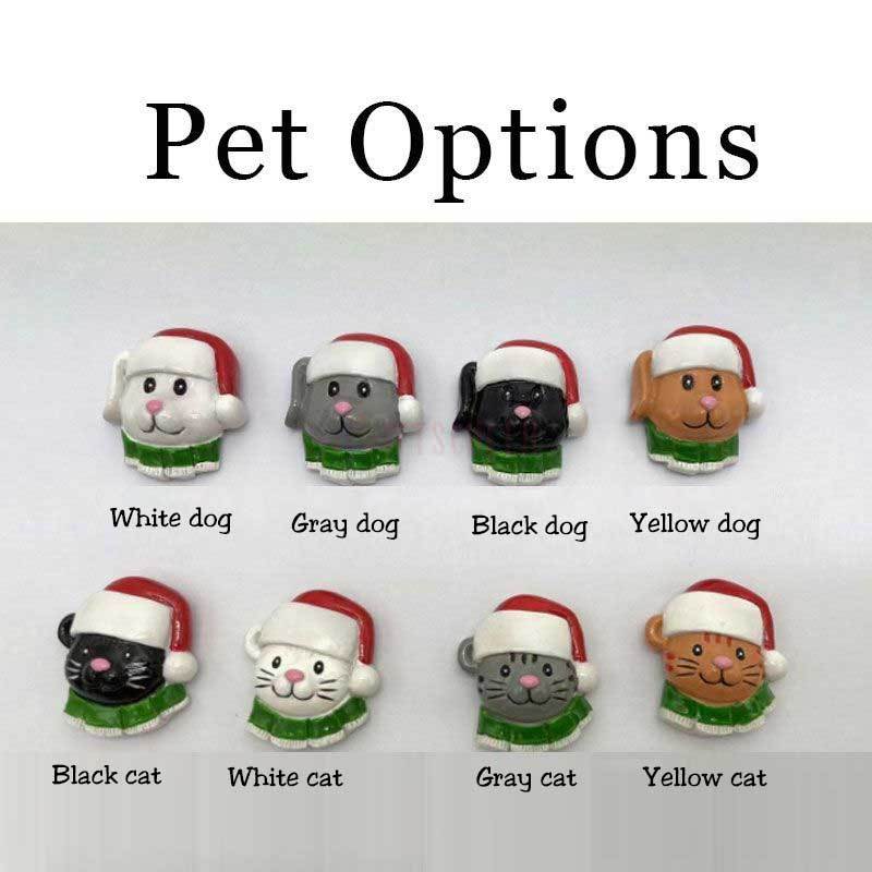 Family of 3 4 5 Ornament with Pet Dog Personalized People Pajama Family, 2023 PJ Family Reading Story Kid Child