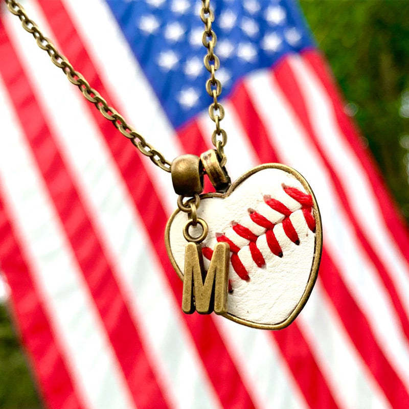 Baseball/Softball Necklace w/Seams/Laces Jewelry
