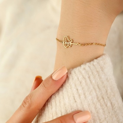 Personalized Guitar Name Bracelet Birthday Gift Jewelry Gift