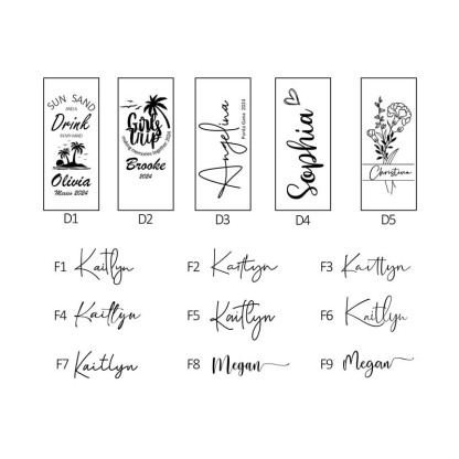 Personalized Birth Flower Tumbler Engraved Water Bottle Travel Water Bottle