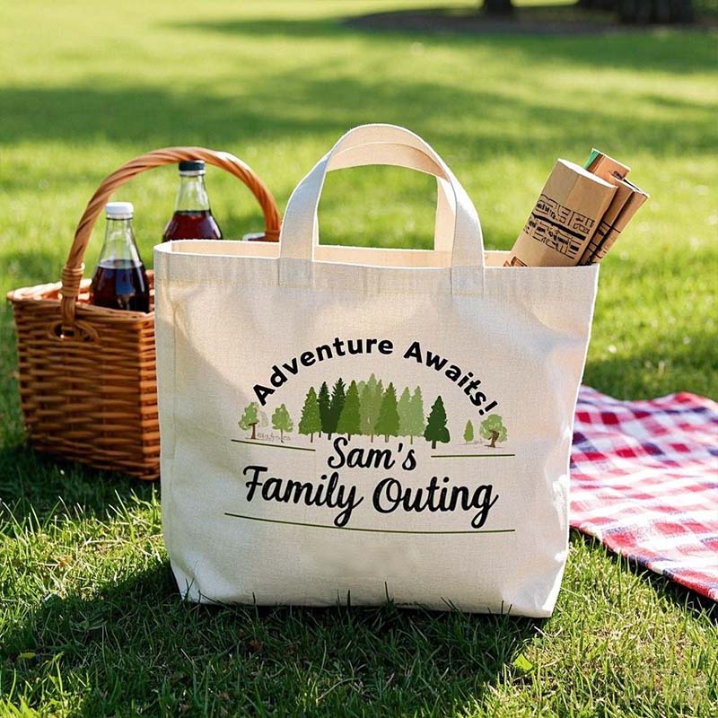 Customized Family Shopping Bags Eco-friendly Canvas Shopping Bags