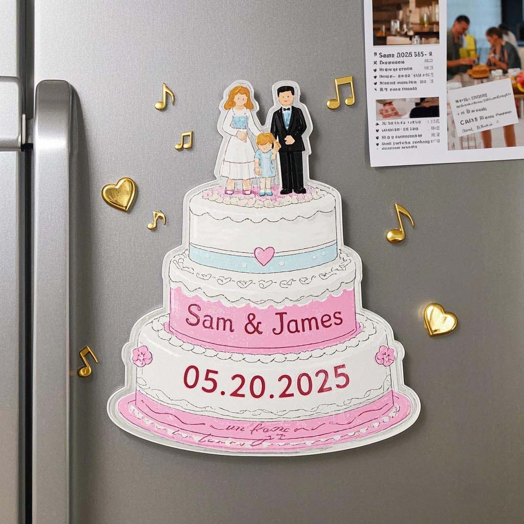 Custom Wedding Memorial Fridge Magnets Bulk Guest Gifts