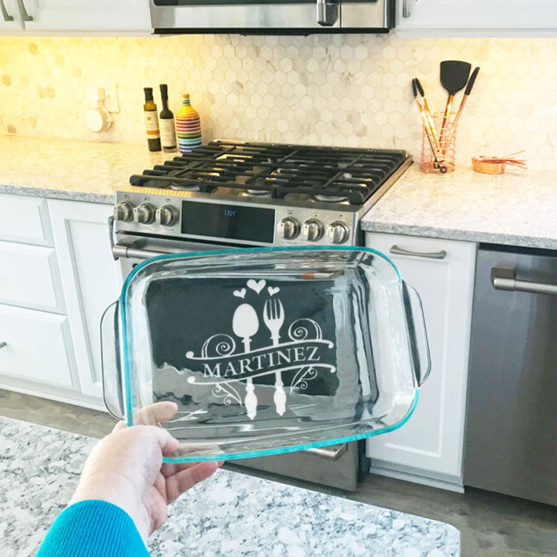 Personalized Engraved Baking Dish, Custom Wedding Gift, Christmas Gift
