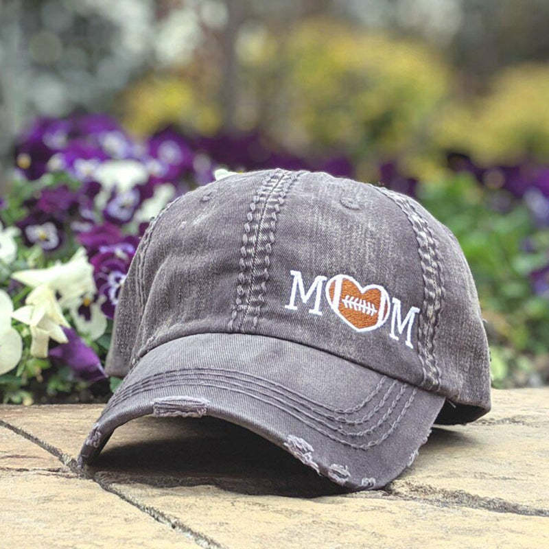 Sport Mom Baseball Cap, Embroidered Sport Heart Hat