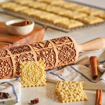 Embossing Rolling Pin, Cookie Stamp