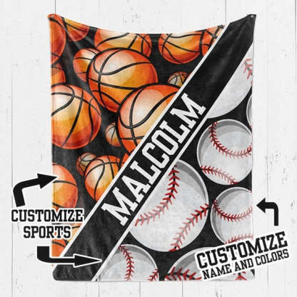 Personalized Multi Sport Ball Blanket