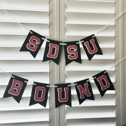 Custom College Bound Banner, Any School Banner, Pick your school colors