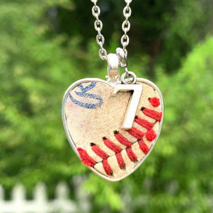 Baseball/Softball Necklace w/Seams/Laces Jewelry