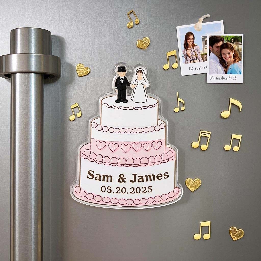 Custom Wedding Memorial Fridge Magnets Bulk Guest Gifts