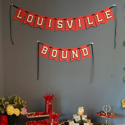Custom College Bound Banner, Any School Banner, Pick your school colors