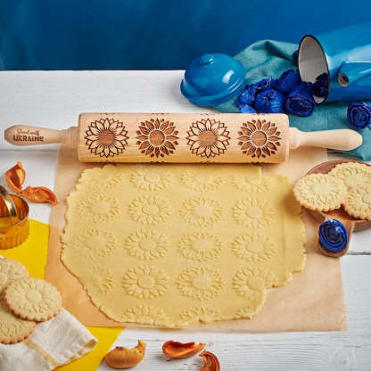 Embossing Rolling Pin, Engraved Rolling Pin by Laser, Rolling Pin, Cookie Stamp