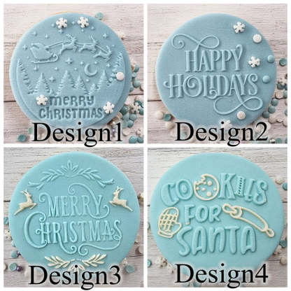 Christmas Embosser Fondant Stamp, Cake Decoration