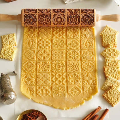 Embossing Rolling Pin, Cookie Stamp