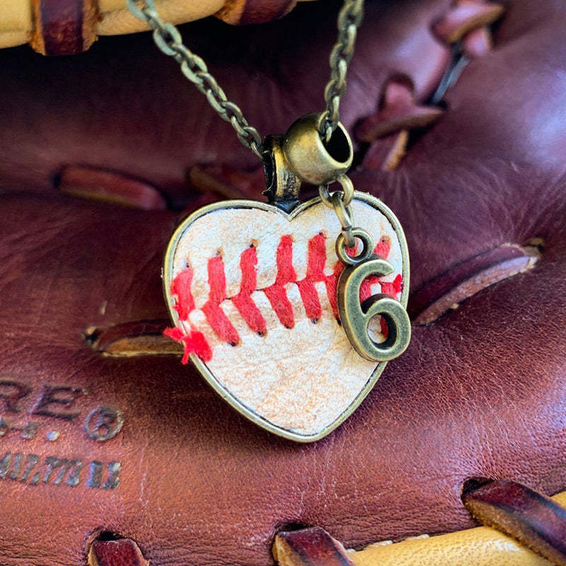 Baseball/Softball Necklace w/Seams/Laces Jewelry