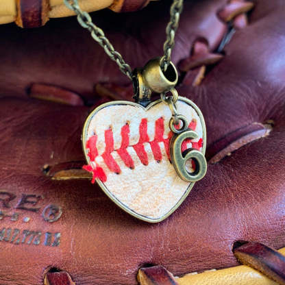 Baseball/Softball Necklace w/Seams/Laces Jewelry