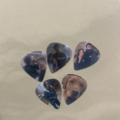 Personalized Guitar Pick with Photo for Musicians Customized for Boyfriend - 12pcs