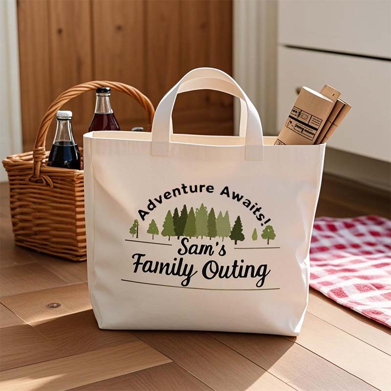 Customized Family Shopping Bags Eco-friendly Canvas Shopping Bags