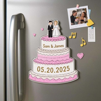 Custom Wedding Memorial Fridge Magnets Bulk Guest Gifts