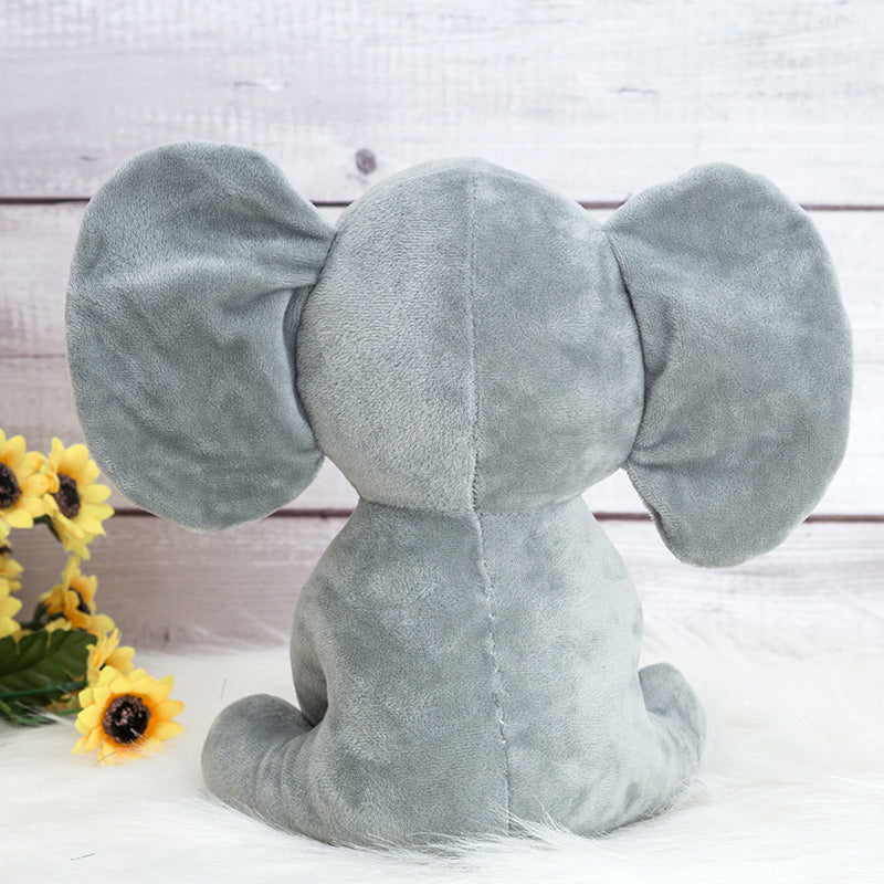 Personalized Christmas Elephant, Merry Christmas Stuffed Animal, My 1st Xmas Gift Elephant-BabyXmas